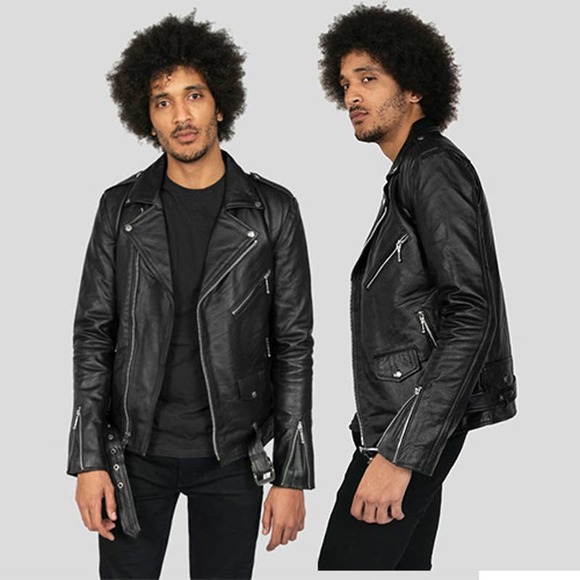 Straight to hell Other - Straight to Hell Commando Long Leather Slim Fit Jacket Men's Black Size: S NWOT